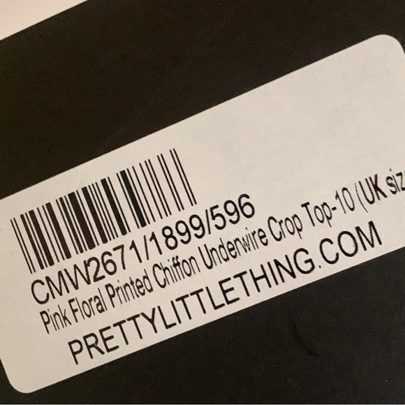 PrettyLittleThing Chiffon Underwire Crop Top - Picture 6 of 8